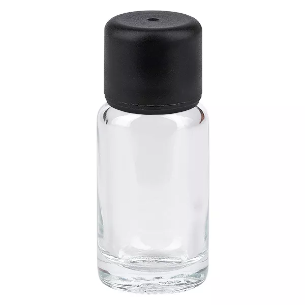 10ml flaska 6mm skruvkork svart standard ClearLine UT18/10 10ml flaska 6mm skruvkork svart standard ClearLine UT18/10