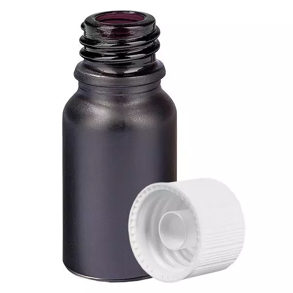 10ml flaska 11mm skruvkork vit Standard BlackLine UT18/10 10ml flaska 11mm skruvkork vit Standard BlackLine UT18/10
