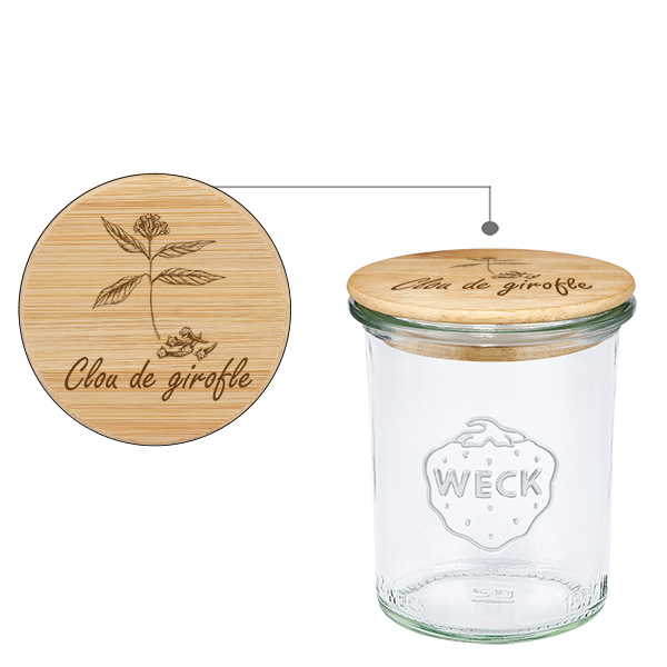 Trälock Clou de girofle med WECK-glas med fot 1 Trälock Clou de girofle med WECK-glas med fot 1