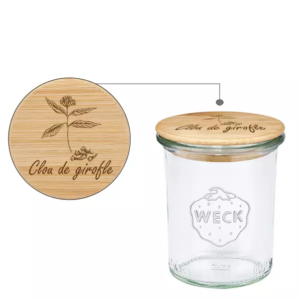 Trälock Clou de girofle med WECK-glas med fot 1 Trälock Clou de girofle med WECK-glas med fot 1