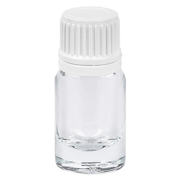 5ml flaska 11mm skruvkork vit med sabotageskydd ClearLine UT18/5 5ml flaska 11mm skruvkork vit med sabotageskydd ClearLine UT18/5