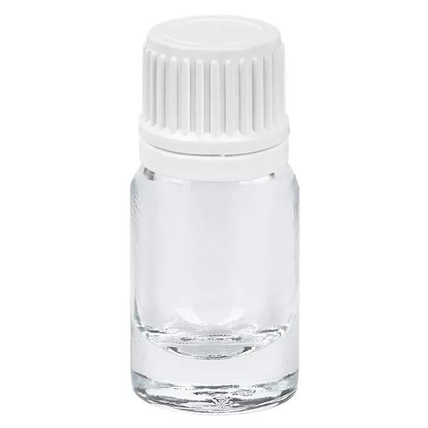 5ml flaska 11mm skruvkork vit med sabotageskydd ClearLine UT18/5 5ml flaska 11mm skruvkork vit med sabotageskydd ClearLine UT18/5