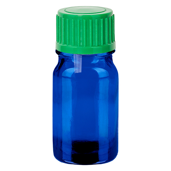 5 ml droppflaska 0,8 mm grön med standardlock BlueLine UT18/5