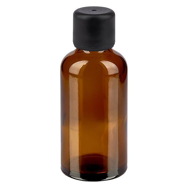 50 ml flaska 6 mm skruvkork svart standard BrownLine UT18/50 50 ml flaska 6 mm skruvkork svart standard BrownLine UT18/50