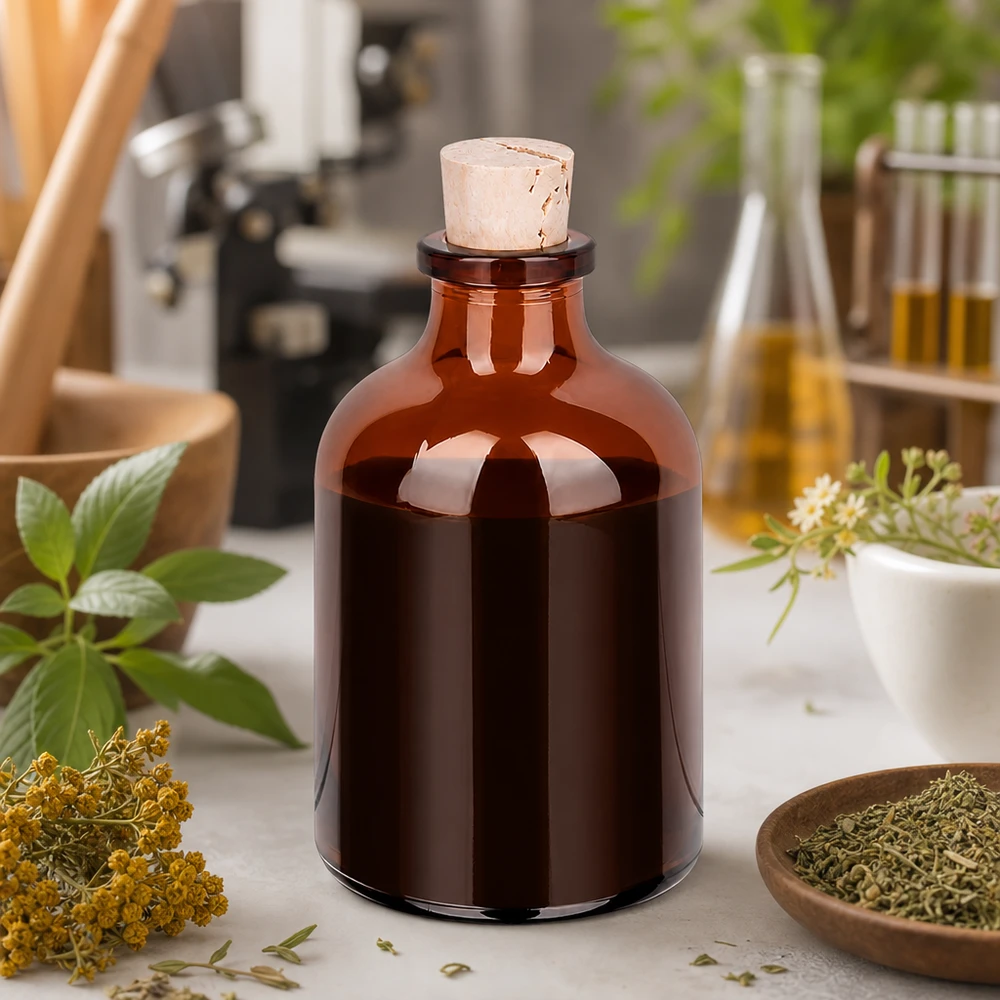 Bärnstensfärgad glasflaska 50ml med kork 11/14mm Kompakte Braunglasflasche mit Korken 11/14mm für Tinkturen und Aromatherapie