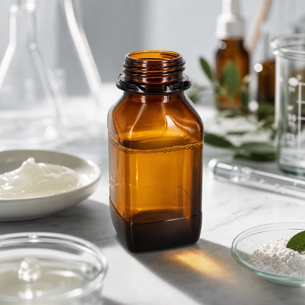 Professionell 500 ml kemikalieflaska med skruvgänga för säkra förslutningar i laboratoriet