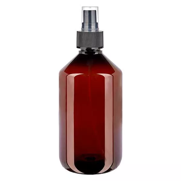 PET-flaska 500ml med finfördelare svart
