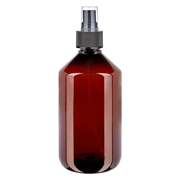 PET-flaska 500ml med finfördelare svart PET-flaska 500ml med finfördelare svart