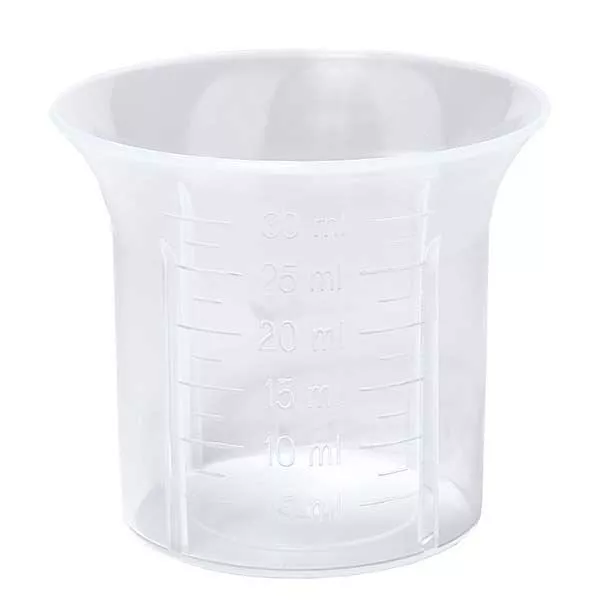 30ml transparent doseringsbägare med skala ApoGlas