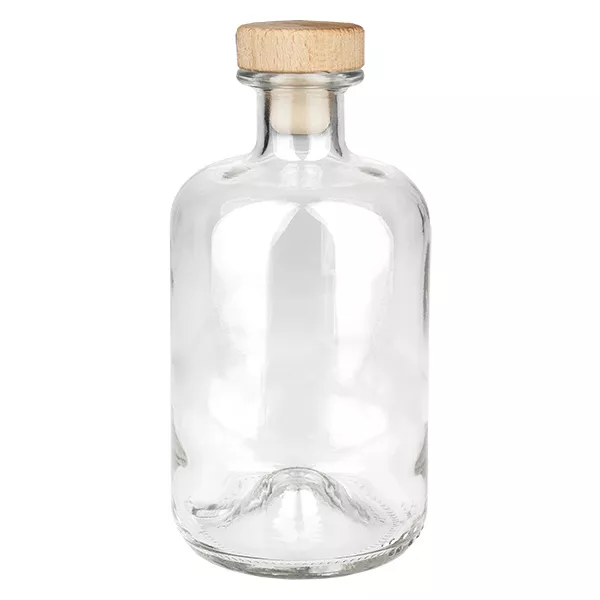 500 ml apoteksflaska Luna med kork med trähandtag UNiTWIST® 500 ml apoteksflaska Luna med kork med trähandtag UNiTWIST®