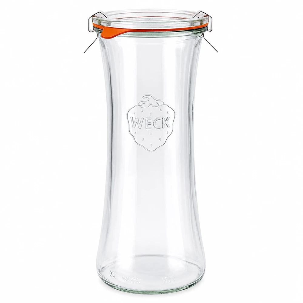 700ml delikatessburk komplett WECK RR80 WECK delikatessburk 700ml RR80 med glaslock och gummiring, tom konserveringsburk för konservering och förvaring