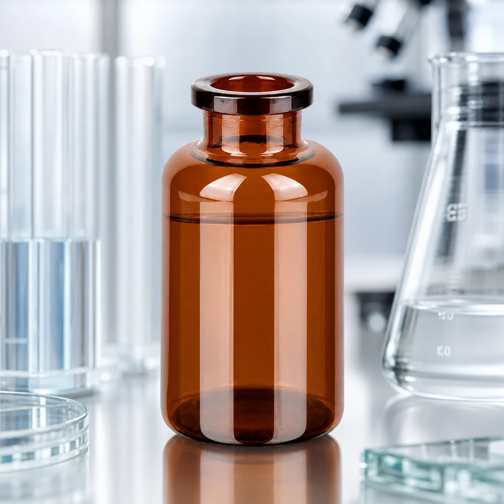 Injektionsflaska av bärnstensfärgat glas 20ml UV-schützendes Braunglas Vial 20ml für medizinische Laborumgebungen