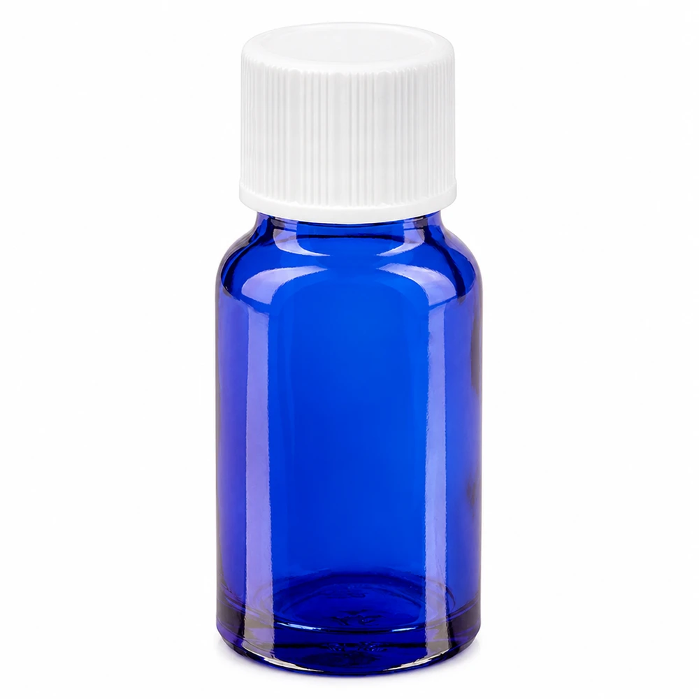 10 ml flaska 11mm skruvkork vit standard BlueLine UT18/10 10 ml flaska 11mm skruvkork vit standard BlueLine UT18/10