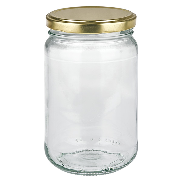 Rund burk 305 ml med guld lock BasicSeal UNiTWIST