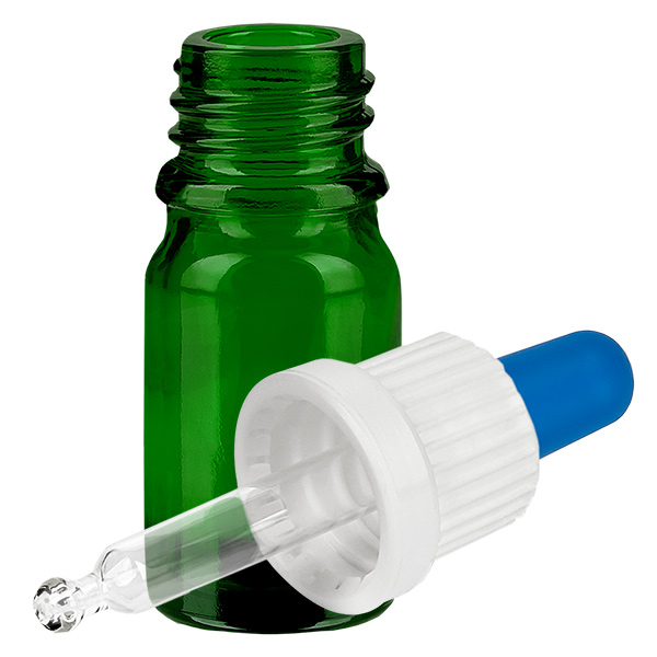 5 ml pipettflaska vit/blå med säkerhetslock GreenLine UT18/5 5 ml pipettflaska vit/blå med säkerhetslock GreenLine UT18/5