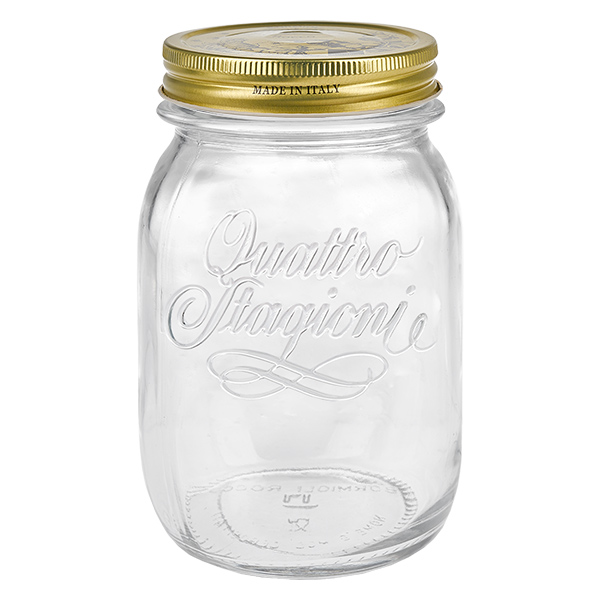 500 ml rund burk "Quattro Stagioni" med lock