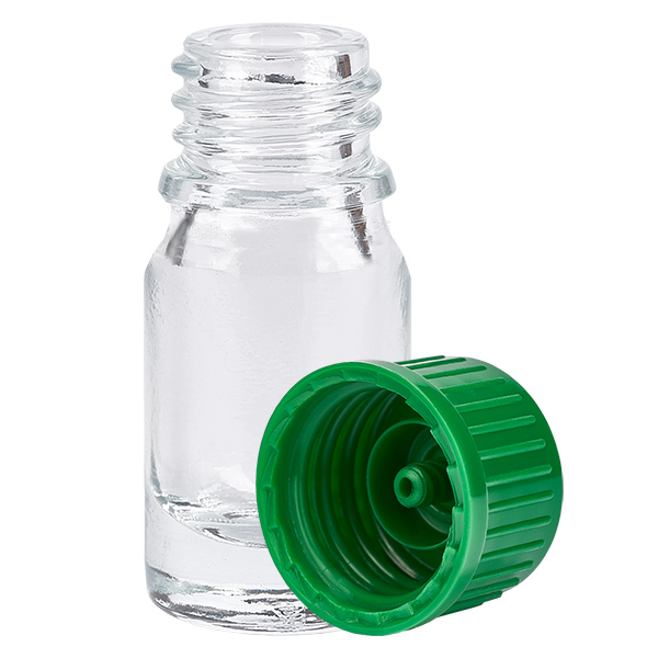 5ml flaska 11mm skruvkork grön standard ClearLine UT18/5 5ml flaska 11mm skruvkork grön standard ClearLine UT18/5