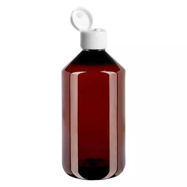 PET-flaska 750ml med vitt flip-top lock PET-flaska 750ml med vitt flip-top lock