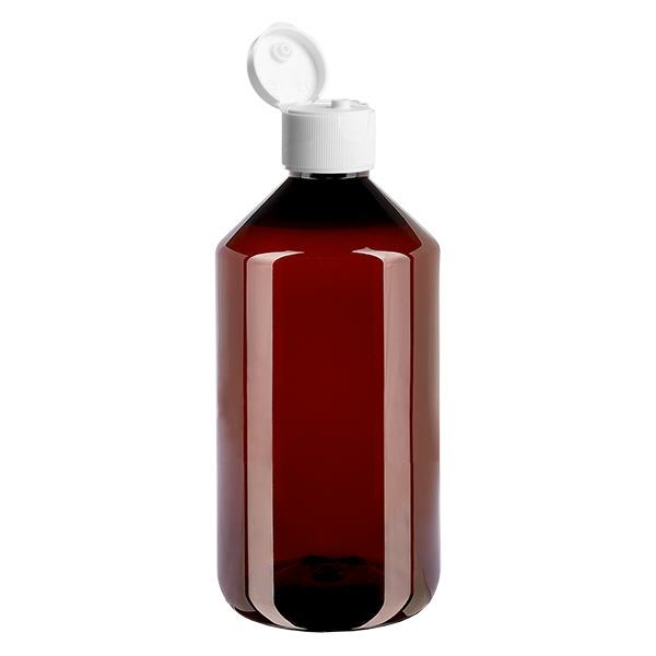 PET-flaska 750ml med vitt flip-top lock