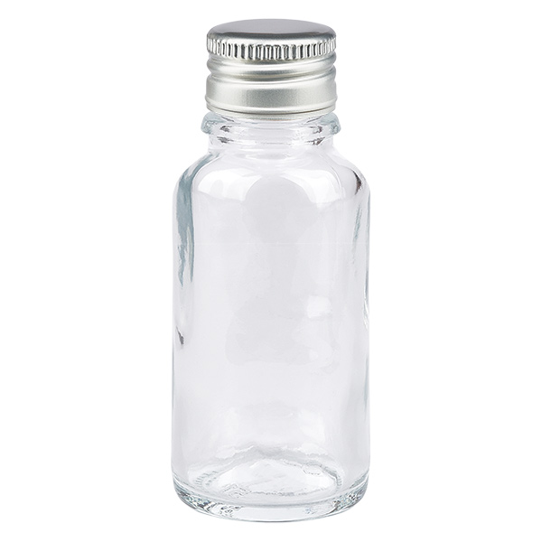 20ml flaska 11mm skruvkork Alu-Silver Standard ClearLine UT18/20