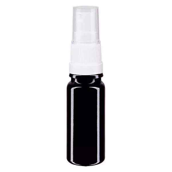 Apoteksflaska violett 10ml spraytillsats vit Apoteksflaska violett 10ml spraytillsats vit