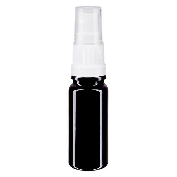 Apoteksflaska violett 10ml spraytillsats vit