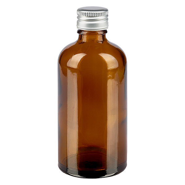 100ml flaska 11mm skruvkork Aluminium-Silver Standard BrunL. UT18/100