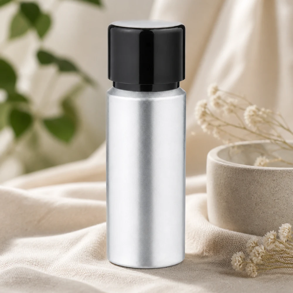Kompakt 20 ml aluminiumflaska med skruvlock - perfekt för DIY-kosmetika och aromaterapi