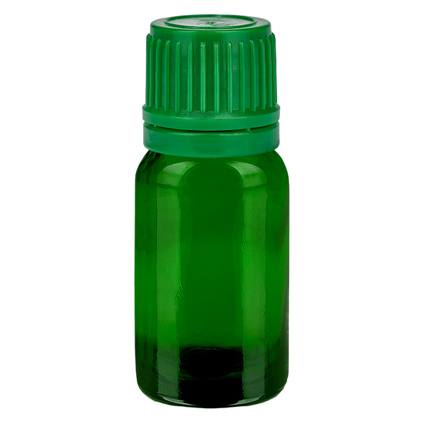 10ml flaska 11mm skruvkork grönt sabotagesäkert lock GreenLine UT18/10