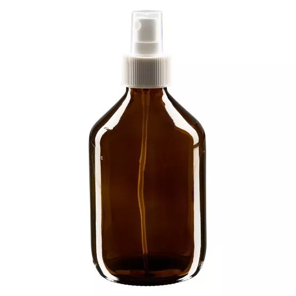 300 ml medicinflaska brun, pumpförstärkare vit ApoGlas 300 ml medicinflaska brun, pumpförstärkare vit ApoGlas