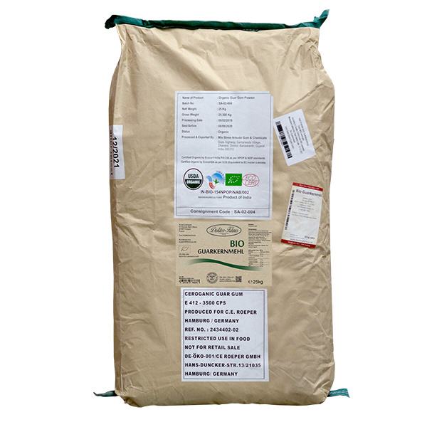 Guargummi ekologiskt 25kg Doktor-Klaus bulkförpackning.