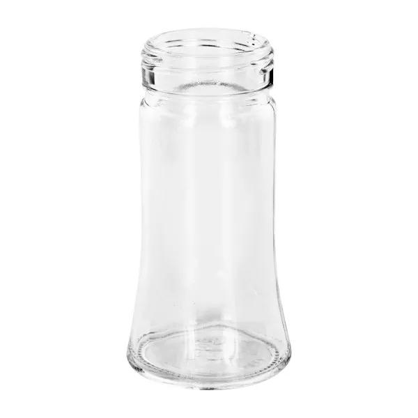 Salt/kryddburk Bobby 95ml, gänga 41mm klarglas Klarglas kryddburk Bobby 95 ml med 41 mm gänga för salt och kryddor