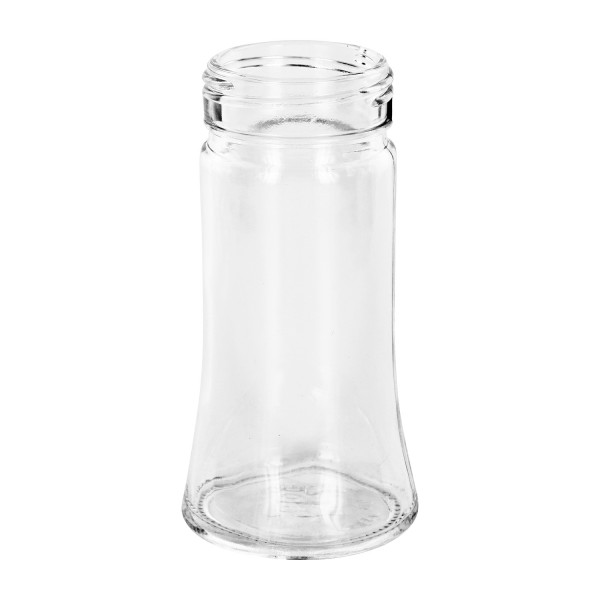 Salt/kryddburk Bobby 95ml, gänga 41mm klarglas Klarglas kryddburk Bobby 95 ml med 41 mm gänga för salt och kryddor