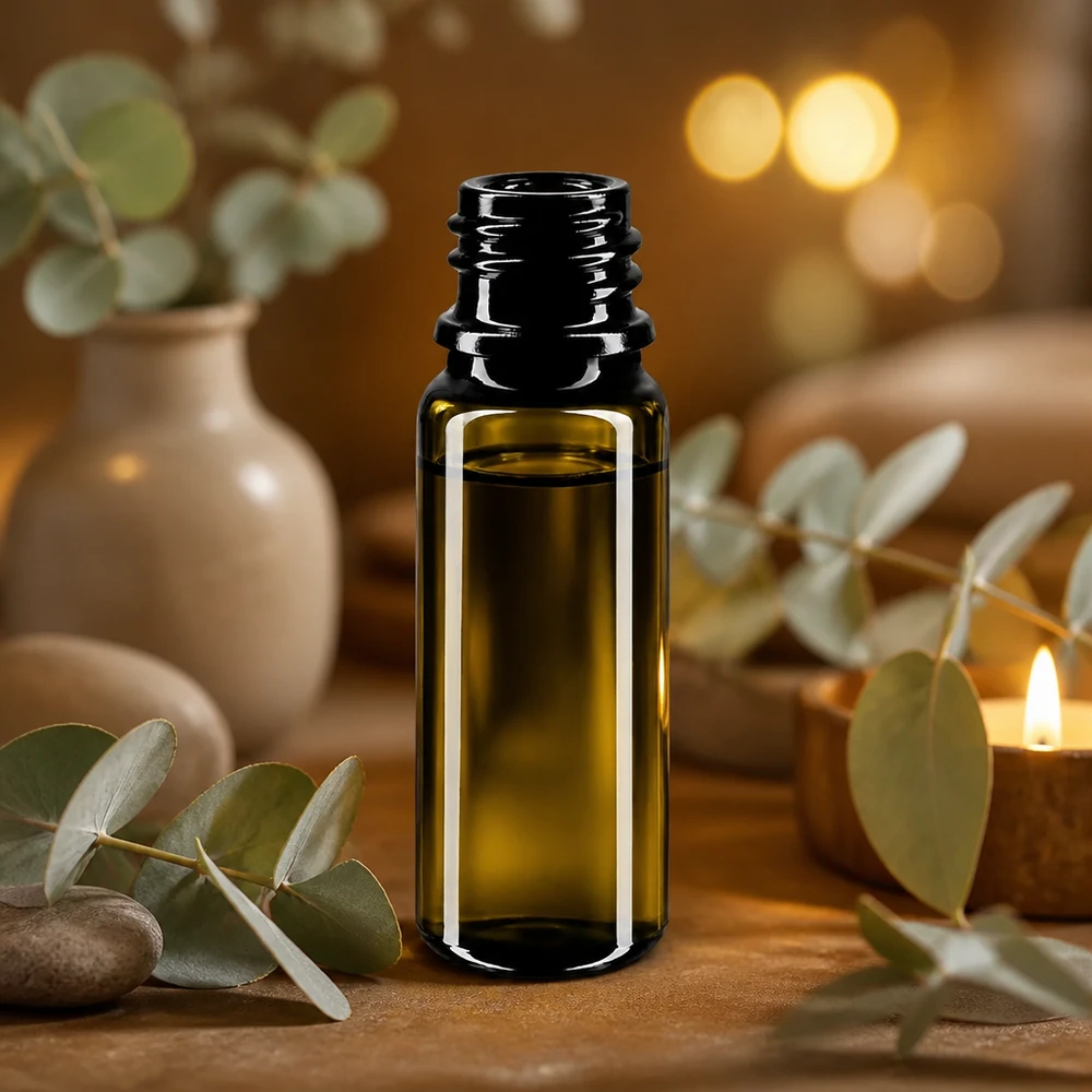 Mironglasflaska 10ml DIN 18 tråd violett för aromaterapi och naturkosmetika