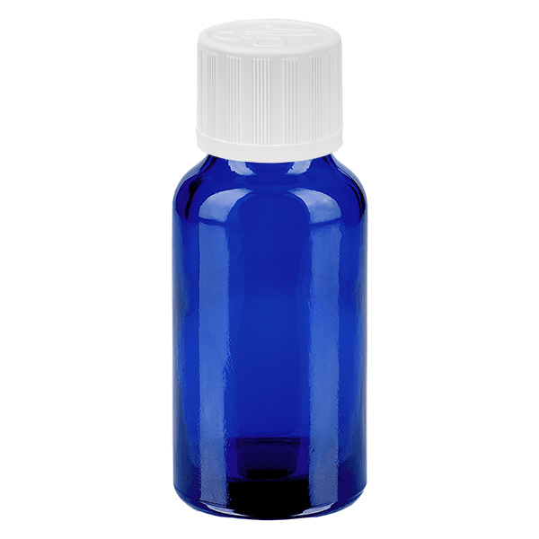 20ml flaska 11mm skruvkork vit standard förslutning BlueLine UT18/20