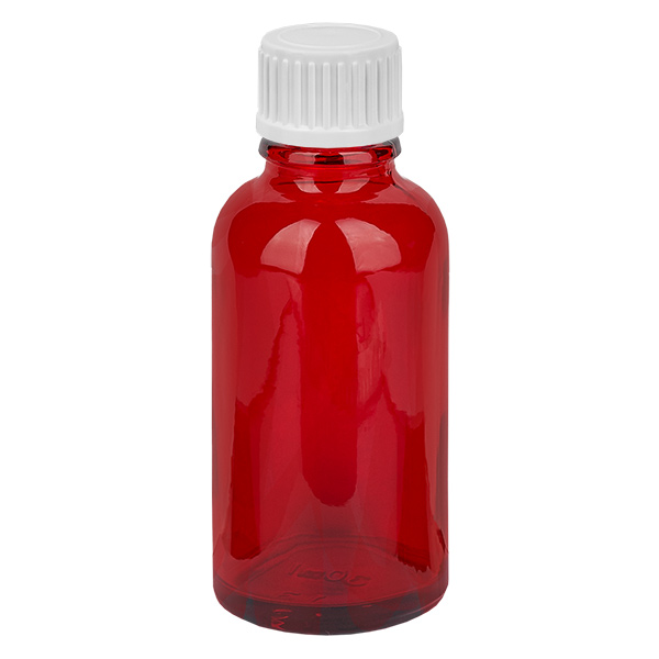 30 ml globflaska 3 mm hällring vit standardförslutning RedLine UT18/30