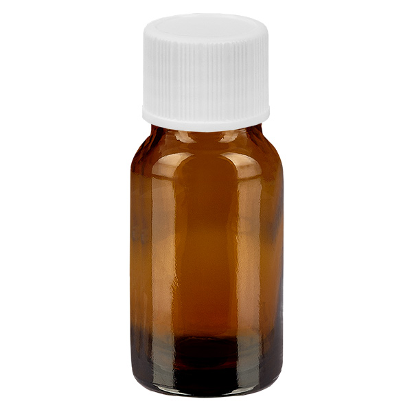 10ml flaska 11mm skruvkork vit Standard BrownLine UT18/10