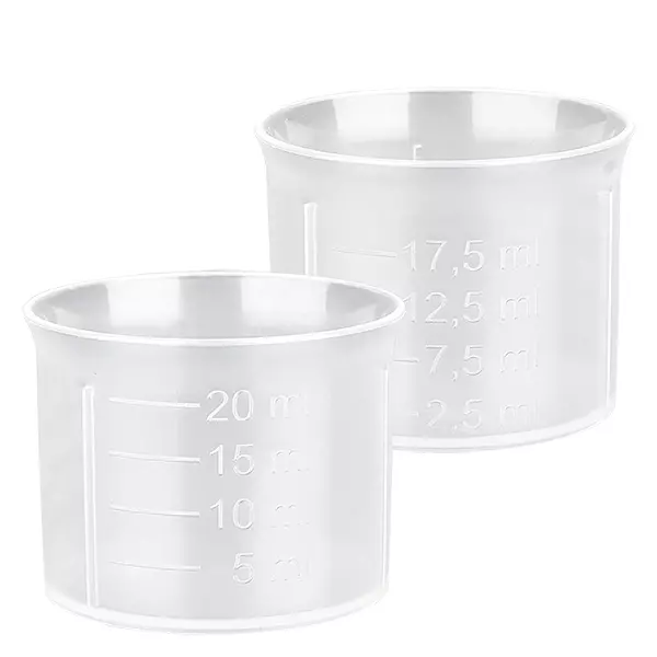 20ml transparent doseringsbägare med skala ApoGlas