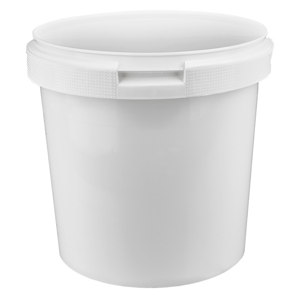 2,5-liters hink av vit polypropenplast utan lock 2,5-liters hink av vit polypropenplast utan lock