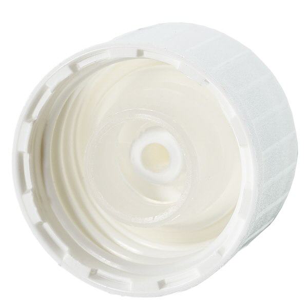 Skruvkork DIN 22 vit med hällring