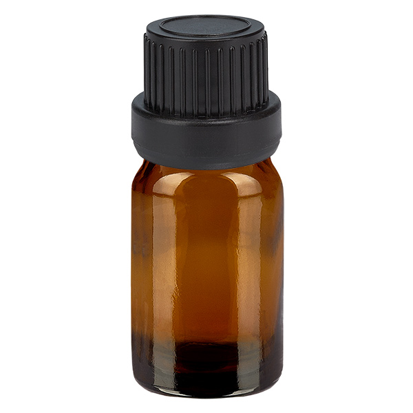 5ml Droppflaska 2 mm svart med sabotagesäkert lock BrownLine UT18/5