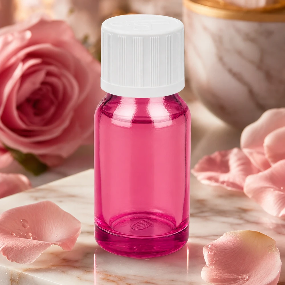 10ml flaska 11mm skruvkork vit standard barnsäker PurpleLine UT18/10 Kompakt 10 ml violett flaska av högkvalitativt glas för parfym och skönhetsprodukter