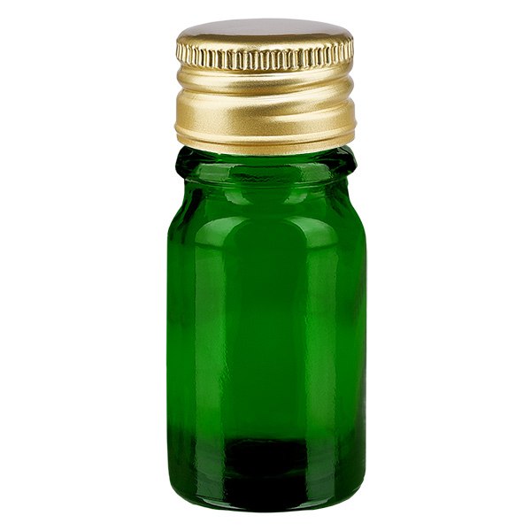 5ml flaska 11mm skruvkork Alu-Guld Standard GreenLine UT18/5