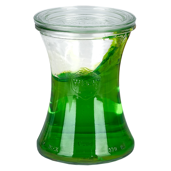 Set med 24 Weck-burkar à 370 ml för delikatesser med 24 glaslock Set med 24 Weck-burkar à 370 ml för delikatesser med 24 glaslock