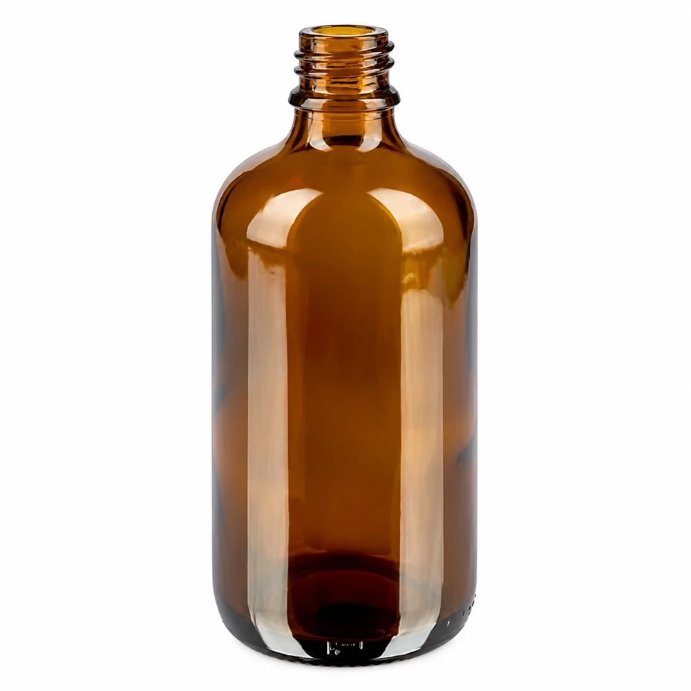 100ml Droppflaska 1mm svart standardförslutning BrownLine UT18/100 Farmaceutflaska 100ml brun med 1mm dropplock svart för exakt dosering