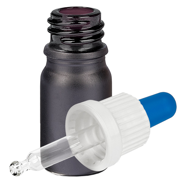 5 ml pipettflaska vit/blå med säkerhetsförslutning BlackLine UT18/5 5 ml pipettflaska vit/blå med säkerhetsförslutning BlackLine UT18/5