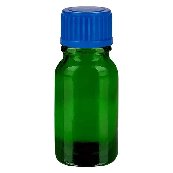 10ml flaska 11mm skruvkork blå standard GreenLine UT18/10 10ml flaska 11mm skruvkork blå standard GreenLine UT18/10