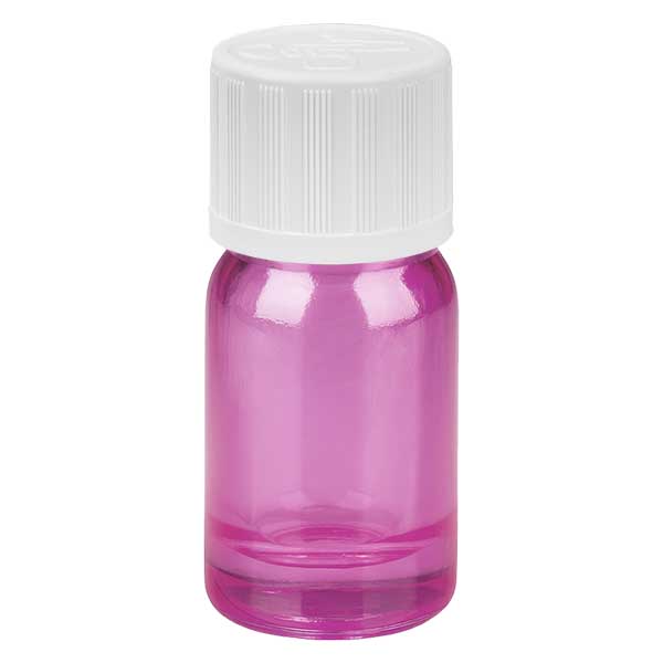 5ml flaska 11mm skruvkork vit standard barnsäker PurpleLine UT18/5