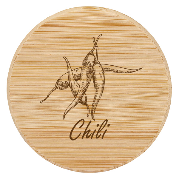 Couvercle i trä "Chilli" till WECK RR60