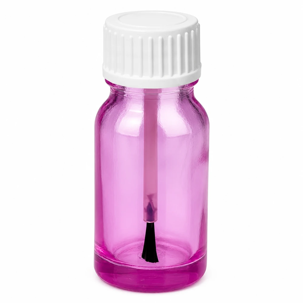10ml borstflaska vit standard PurpleLine UT18/10 10ml borstflaska lila glas med vitt lock STD PurpleLine UT18/10